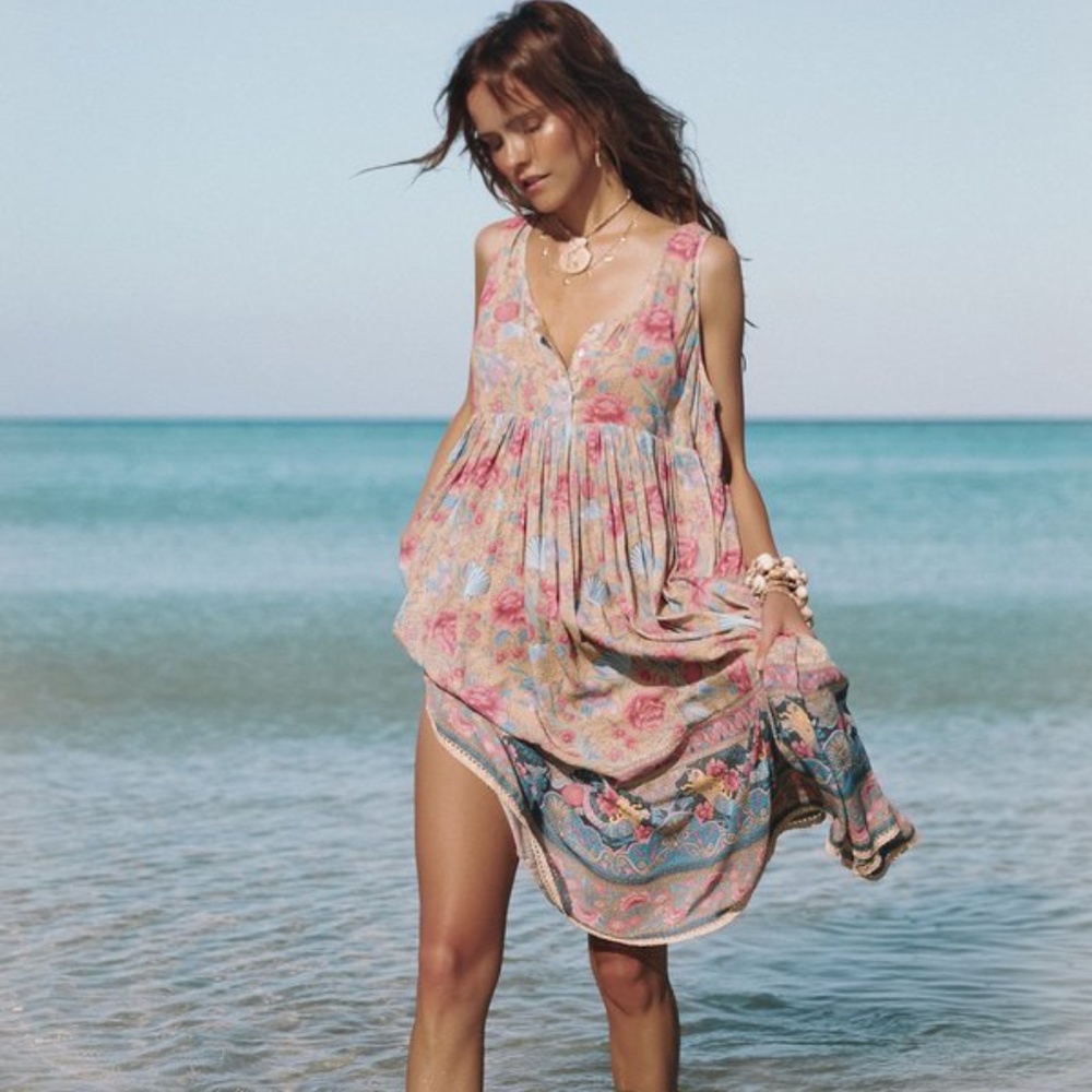 Seashell Babydoll Midi Dress